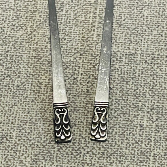 Vintage J.H. Carlyle Stainless Steel Cameo 14pc MCM Flatware 60s - Picture 2 of 9